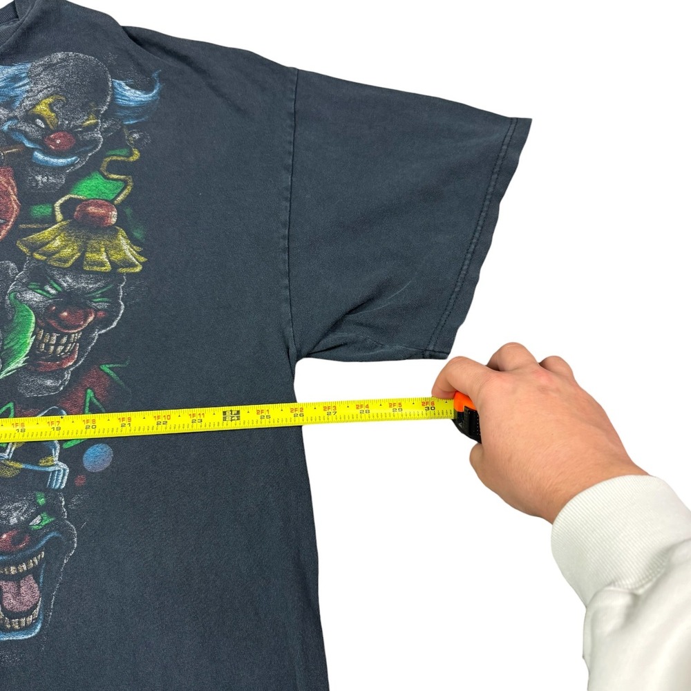 Vintage 2000s Clown Gang Colorful Faded Black Shirt Men's 2XL - Picture 7 of 8